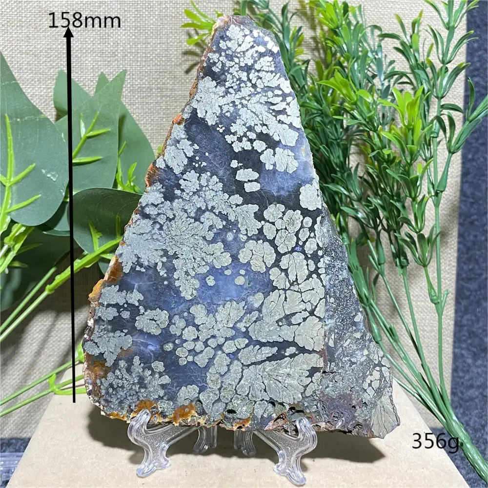Natural Crystal Slab Maecasite Agate Stones Section Gemstone Meditation Room Home Decoration Geode Witchcraft Feng Shui +Stand 6