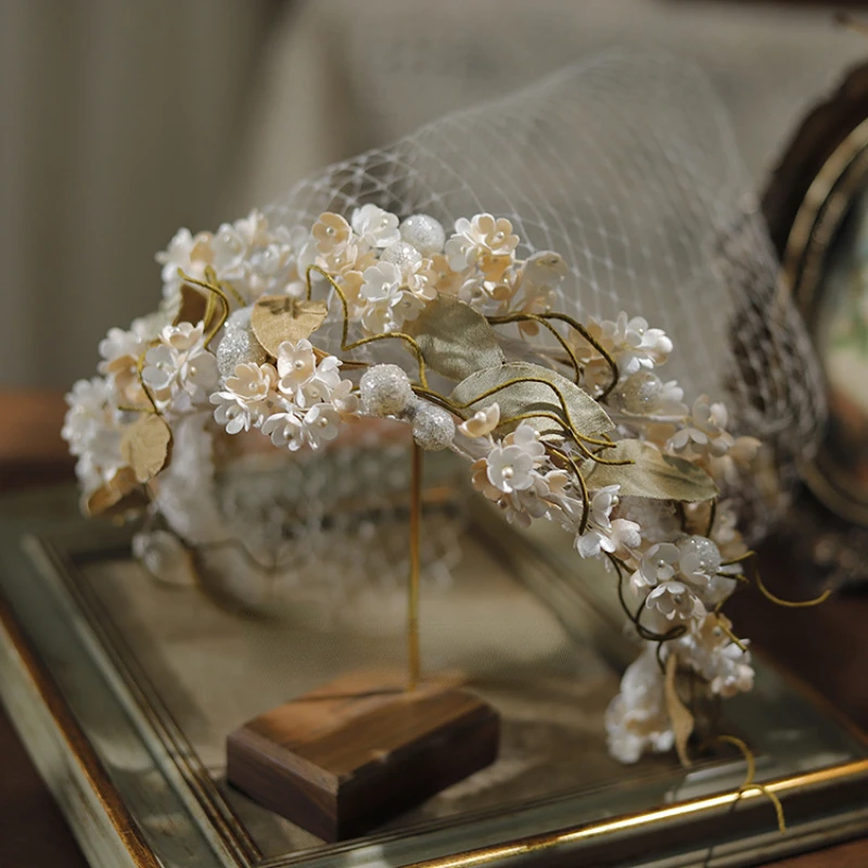 Stunning Lily of The Valley Bridal Hair Accessory with Veil