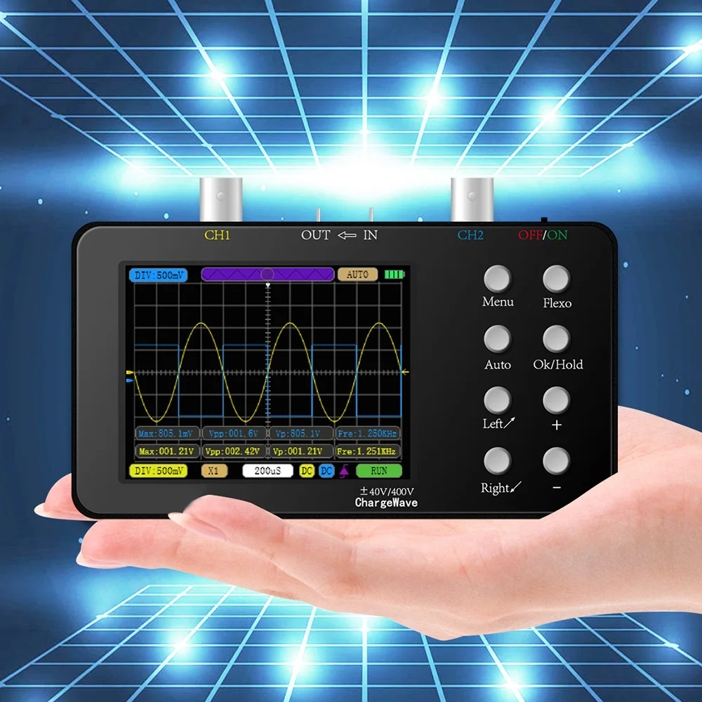 SCO2 Dual Channel Digital AUTO Oscilloscope PWM 50M 10Mhz Sampling thumbnail 3