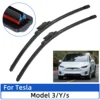 For Tesla Model 3 Y S Front Wiper Blades Brushes Cutter Accessories Rubber Windshield Wiper Universal 1