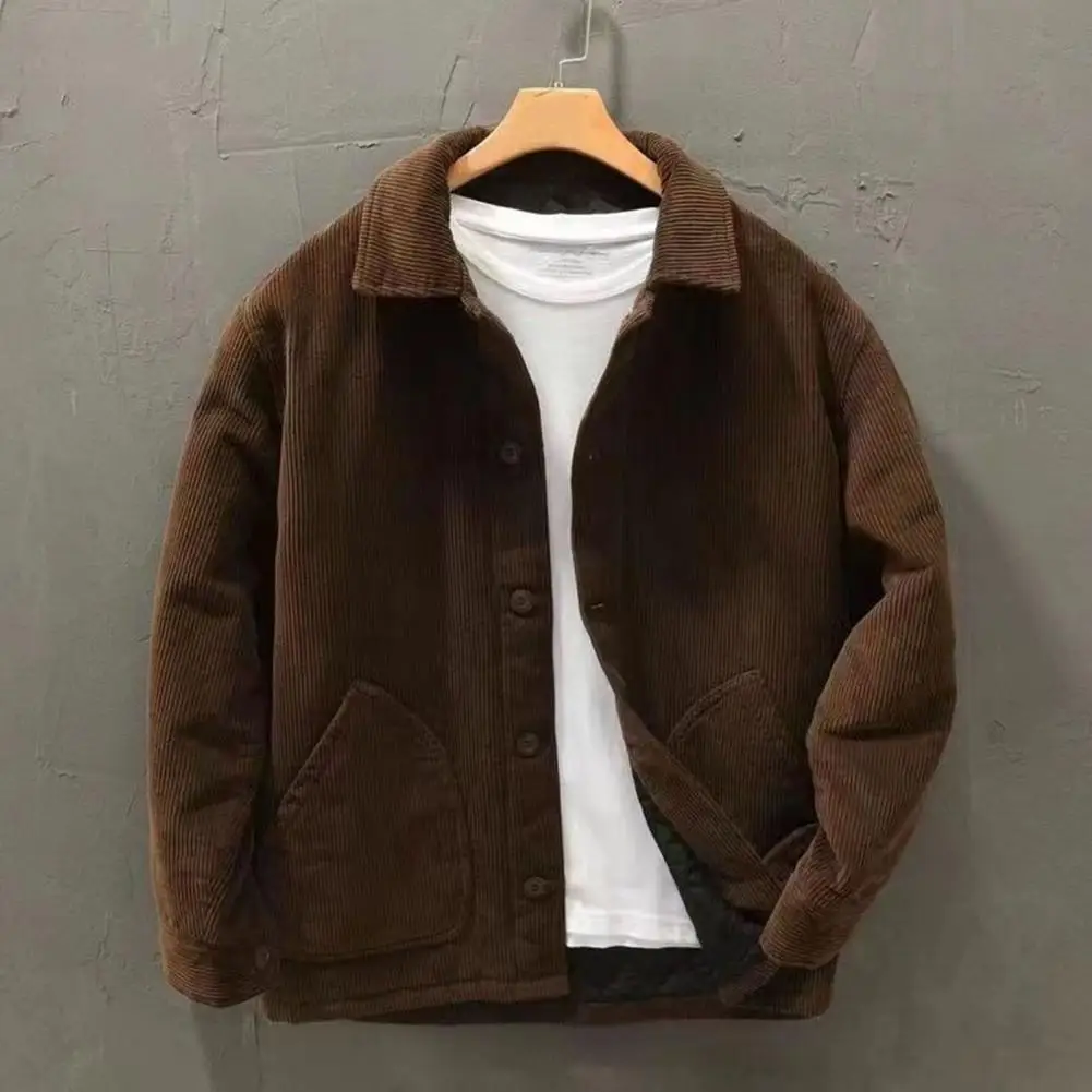 Veste décontractée à col à revers pour hommes