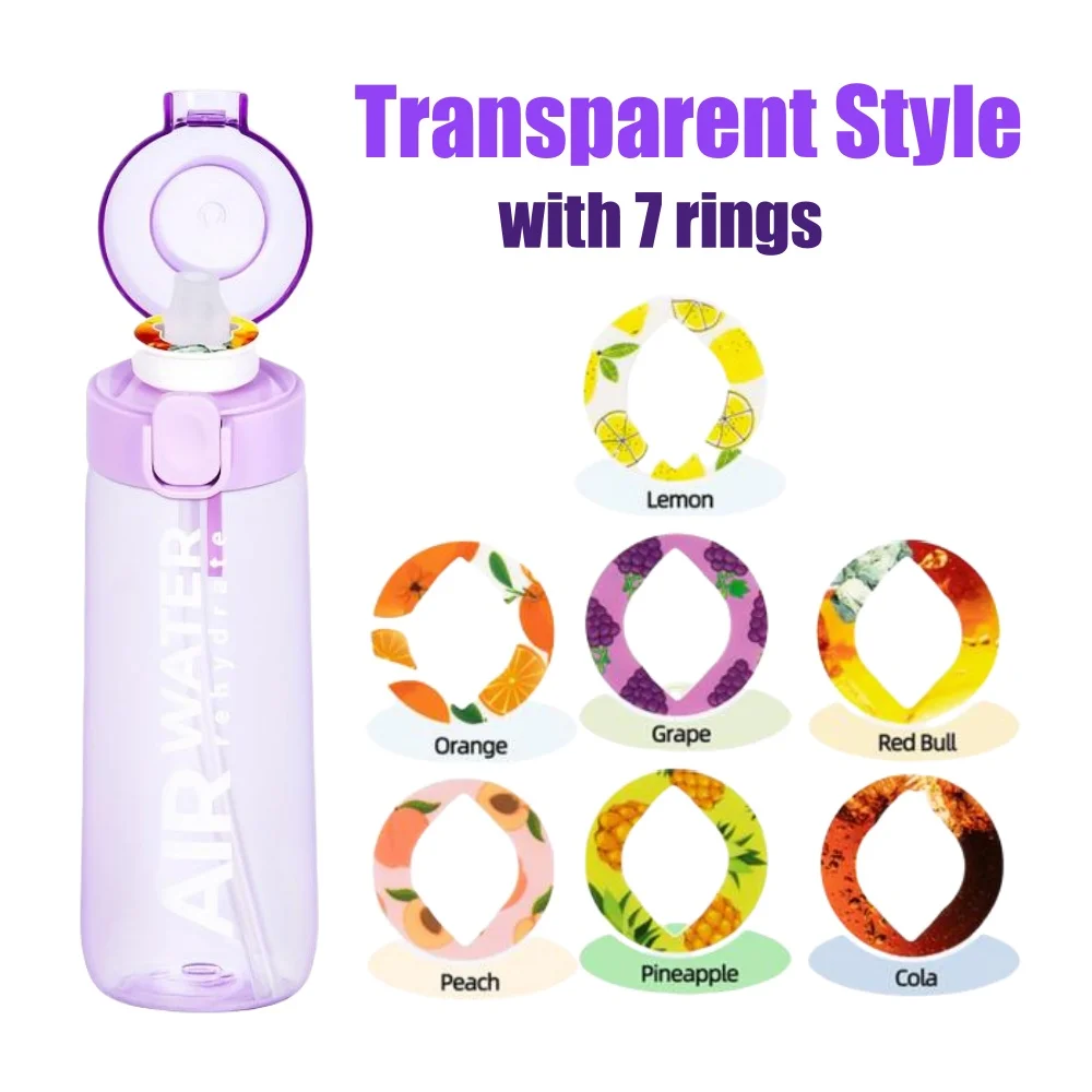 7 rings Clear Purple
