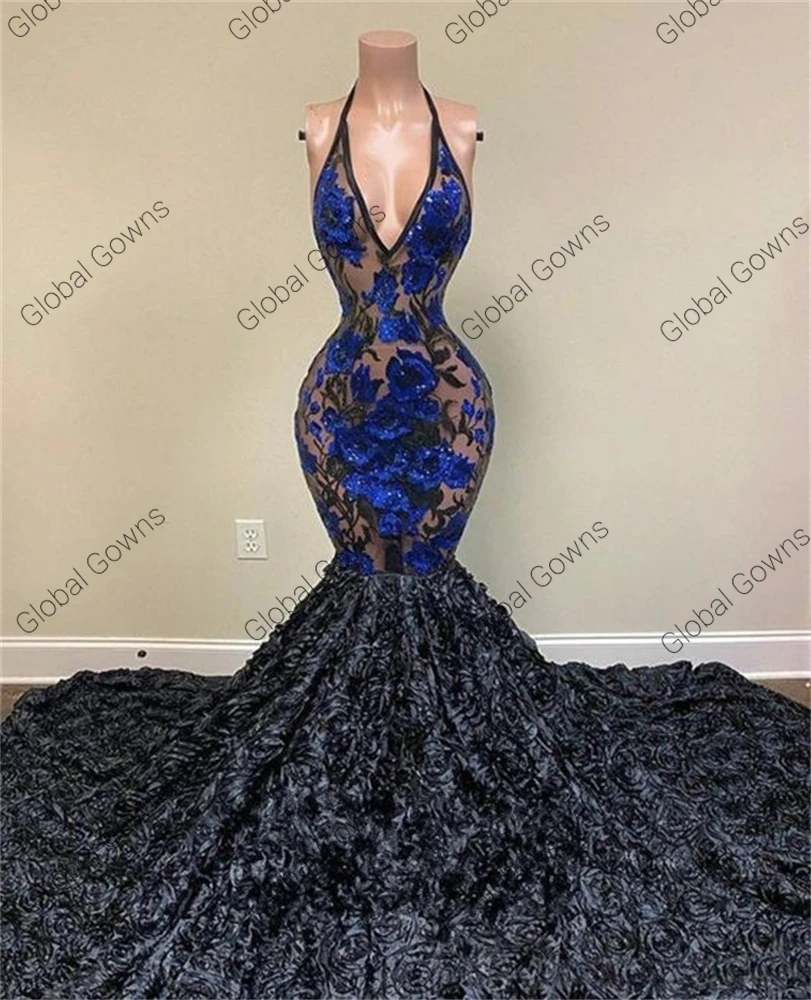 Luxury Halter Prom Dress Sequined Formal Dresses Mermaid Birthday Party Gown Vestidos Elegantes Para Mujer lavender prom dresses