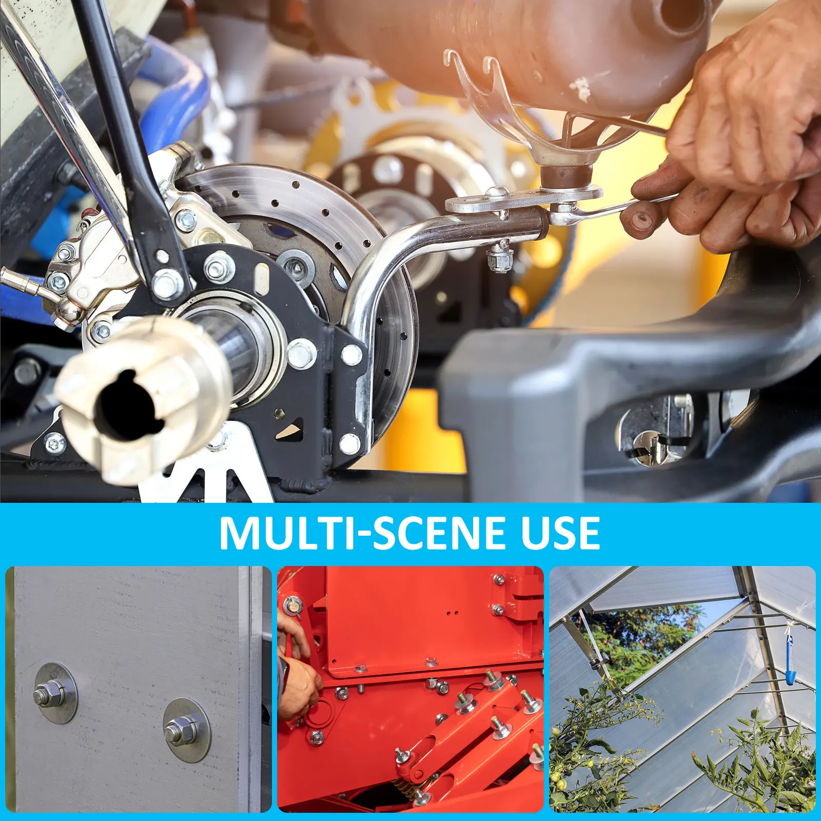 50Pcs Greenhouse Bolts Nuts Set Aluminum Bolts and Nuts Tool Accessory Set Sturdy Greenhouse Accessories for Supplies