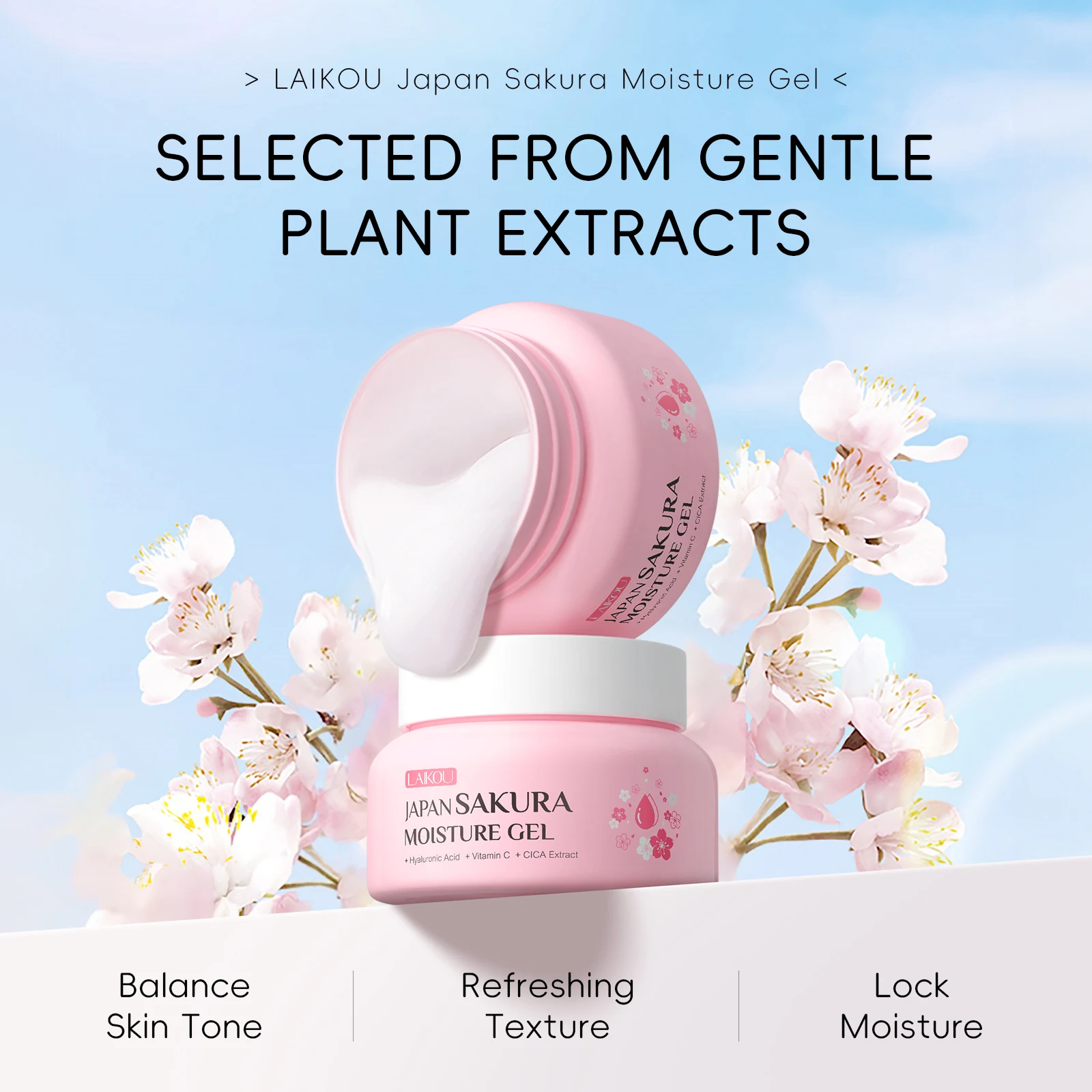 LAIKOU اليابان ساكورا كريم ايسنس إصلاح المضادة للت...