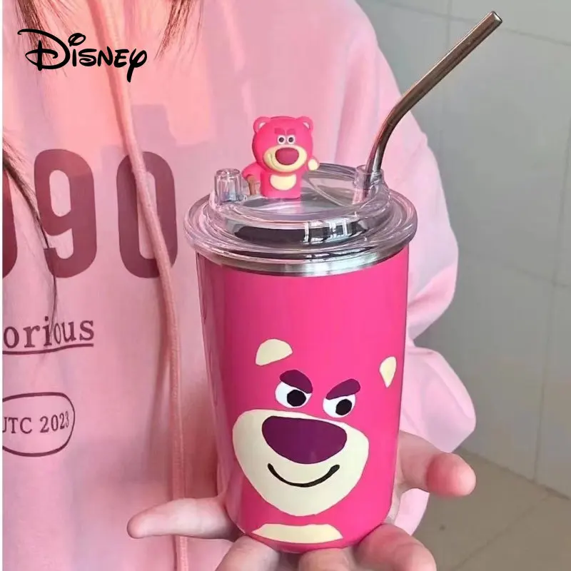 In　Cup　Bear　Travel　Disney　Cups　Mug　New　AliExpress　Pink　Straw　Strawberry　Steel　Bottle　with　Tumbler　Drinkware　Stainless　Thermal　Coffee　Water