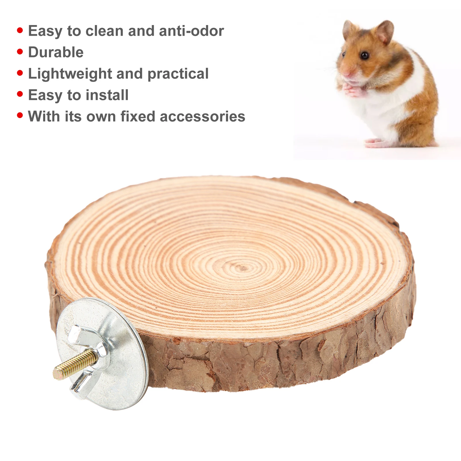Birds Round Perch  Natural Wooden Stand for Cage Birds Parrots Biting Standing Round Natural Wood Stand for Bird 5
