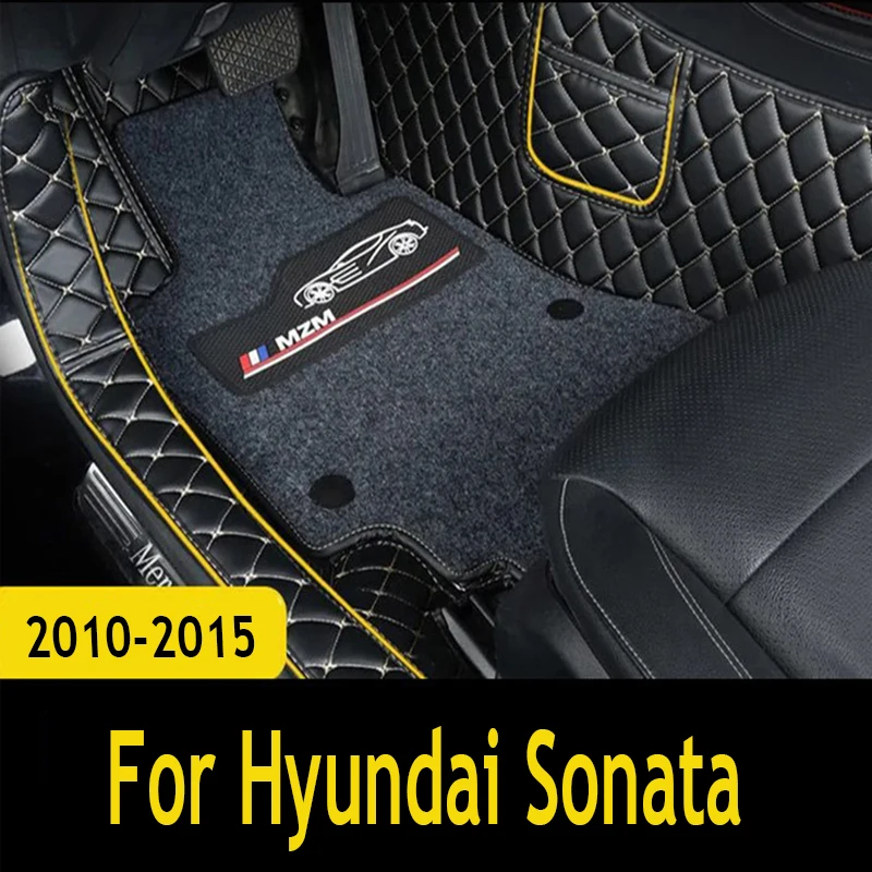 

100% подходит под заказ кожаные автомобильные коврики для Hyundai Sonata 2010 2011 2012 2013 2015 коврики Аксессуары для ног