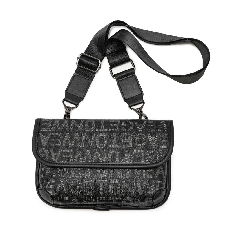 2024 New Letter Printed Trendy Tiger Head Bag Fashion One Shoulder Men's Bag Leisure Motorcycle Bag Sports Outdoor Chest Bag