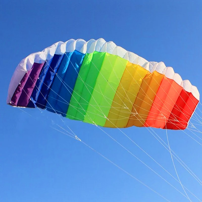 Free shipping new beginning dual line stunt power kites flying toys Sports Beach Parafoil kite bar professional wind kites ikite