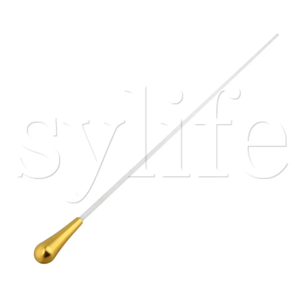 38x2 Cm Metal Handle Orchestra Director Conductor Baton Gold Parts