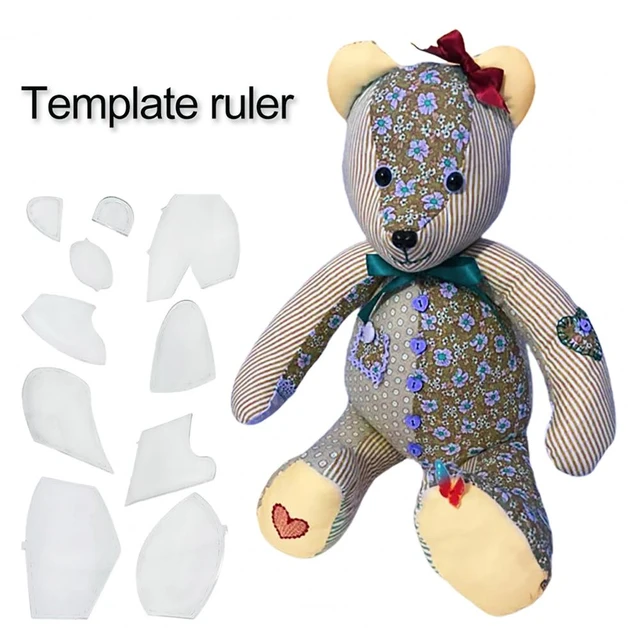 1 Set Memory Bear Template Ruler Different Shapes Create Lasting