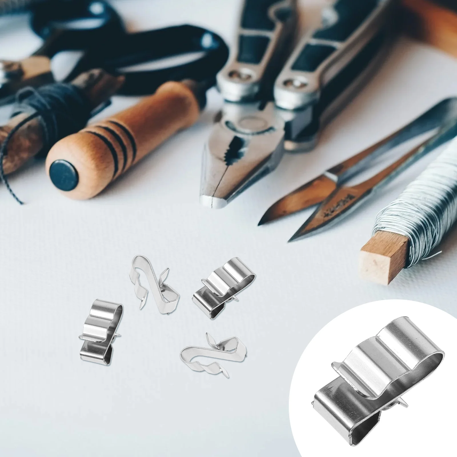 

50Pcs Metal Wire Clips for Trailer Trailer Frame Cable Clamp for Solar Panel Solar Photovoltaic Cable Clips