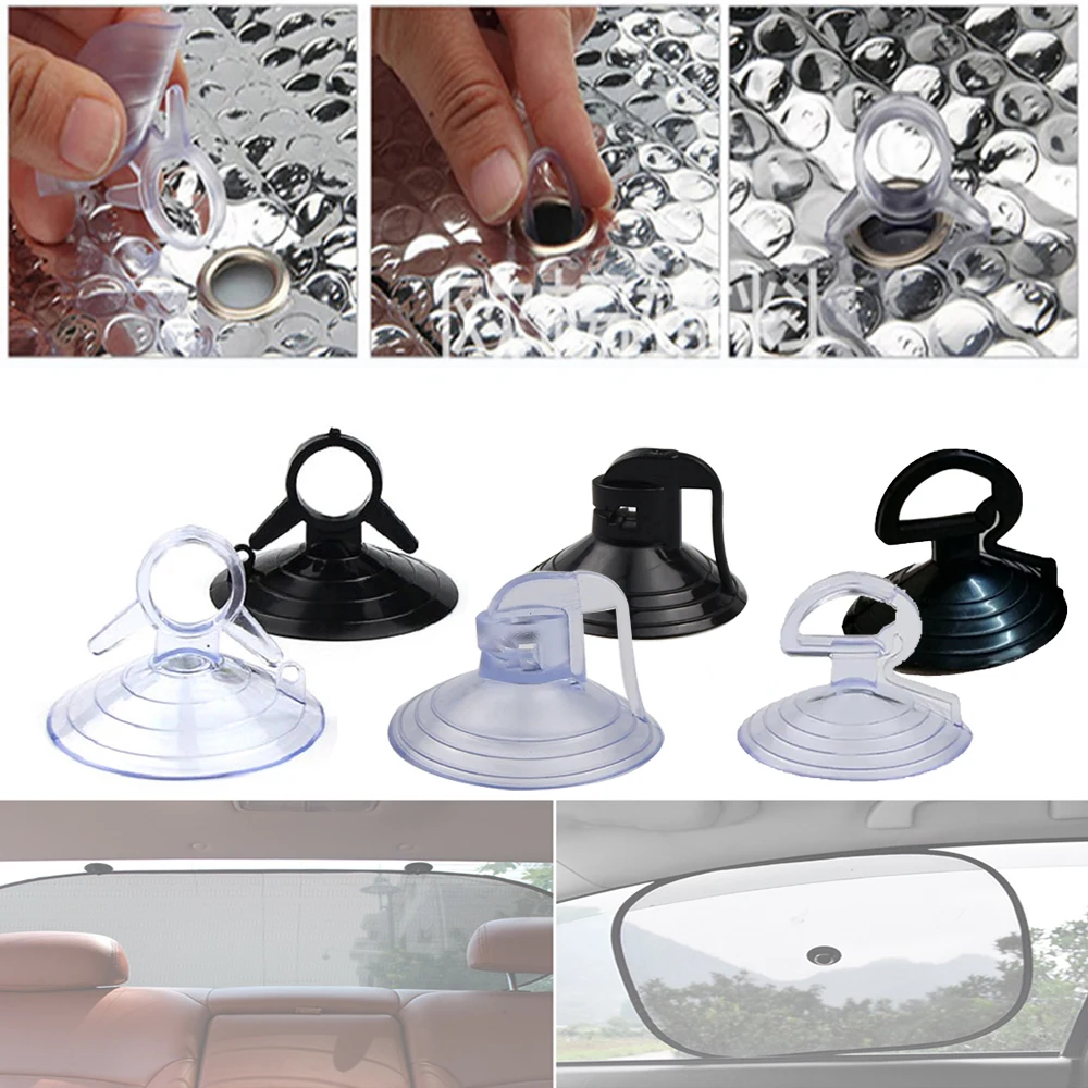 10Pcs PVC Suction Cup Hook Suction Cup Car Sunshade Suction Cup Car Glass Windshield Sunshade Suction Cups for Automotive Visor