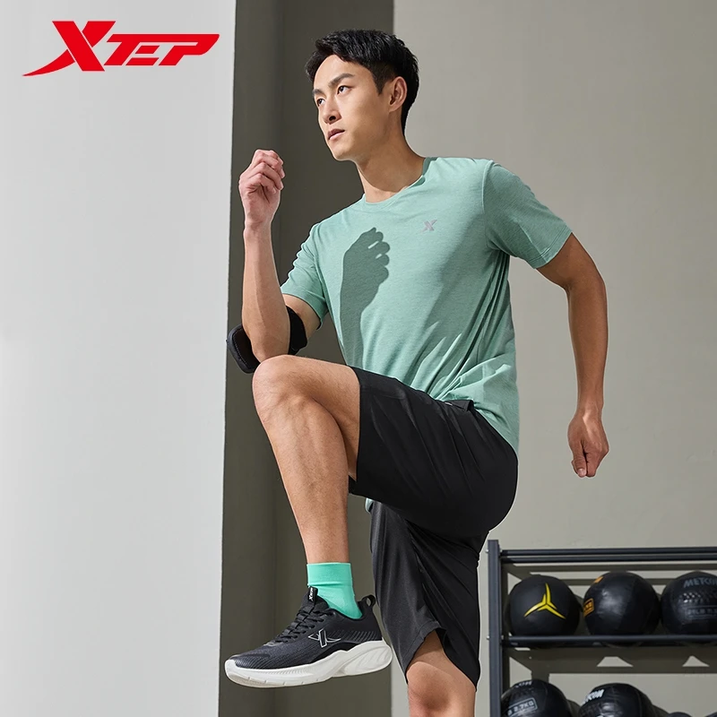 Xtep Short Sleeve Sports Suit For Men 2024 Summer Sweat-Absorbing Men's Suit  Quick-Drying Outdoor Tops And Bottoms 876229A70176 6