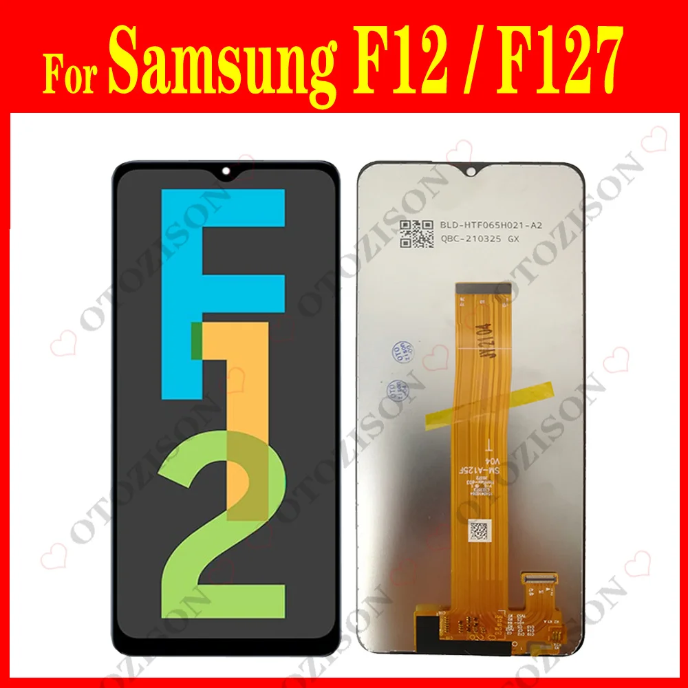 ЖК-дисплей 6,5 дюйма для Samsung Galaxy F12 F127, ЖК-дисплей SM-F127G/DS, сенсорный датчик, дигитайзер в сборе, замена
