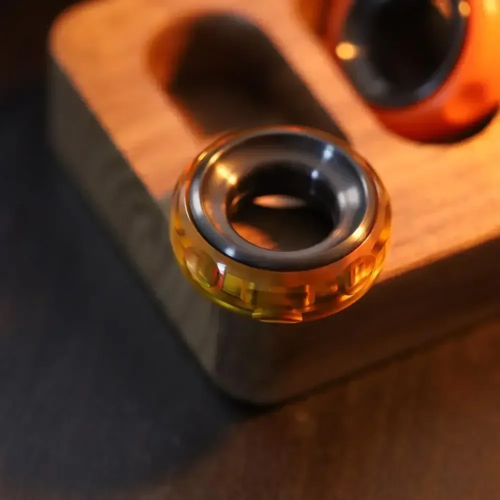 Fidget Gyro Edc GAO Edc Cheese Ring Ratchet Mechanical Ring Decompression Metal Toy Adult Leisure Entertainment Desk Toy