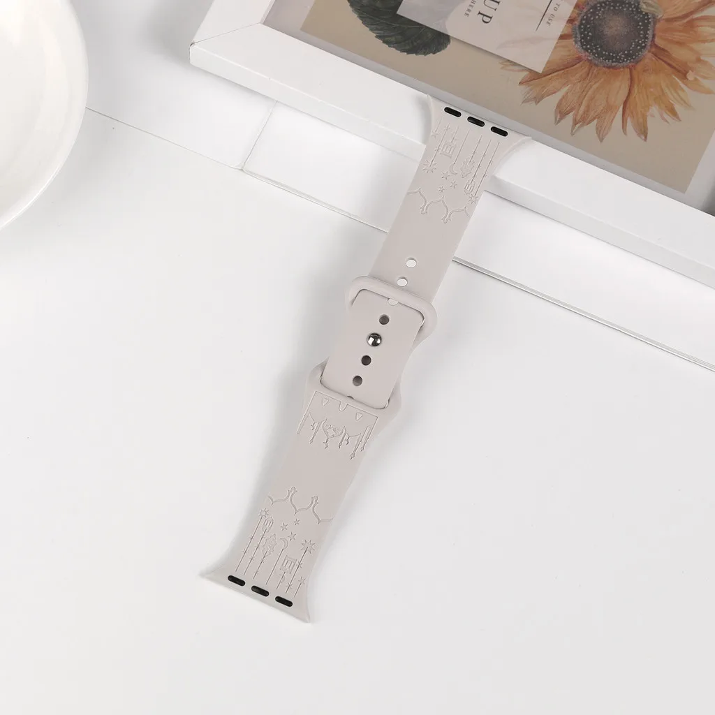 Engraved Watch Band with Stylish Straps