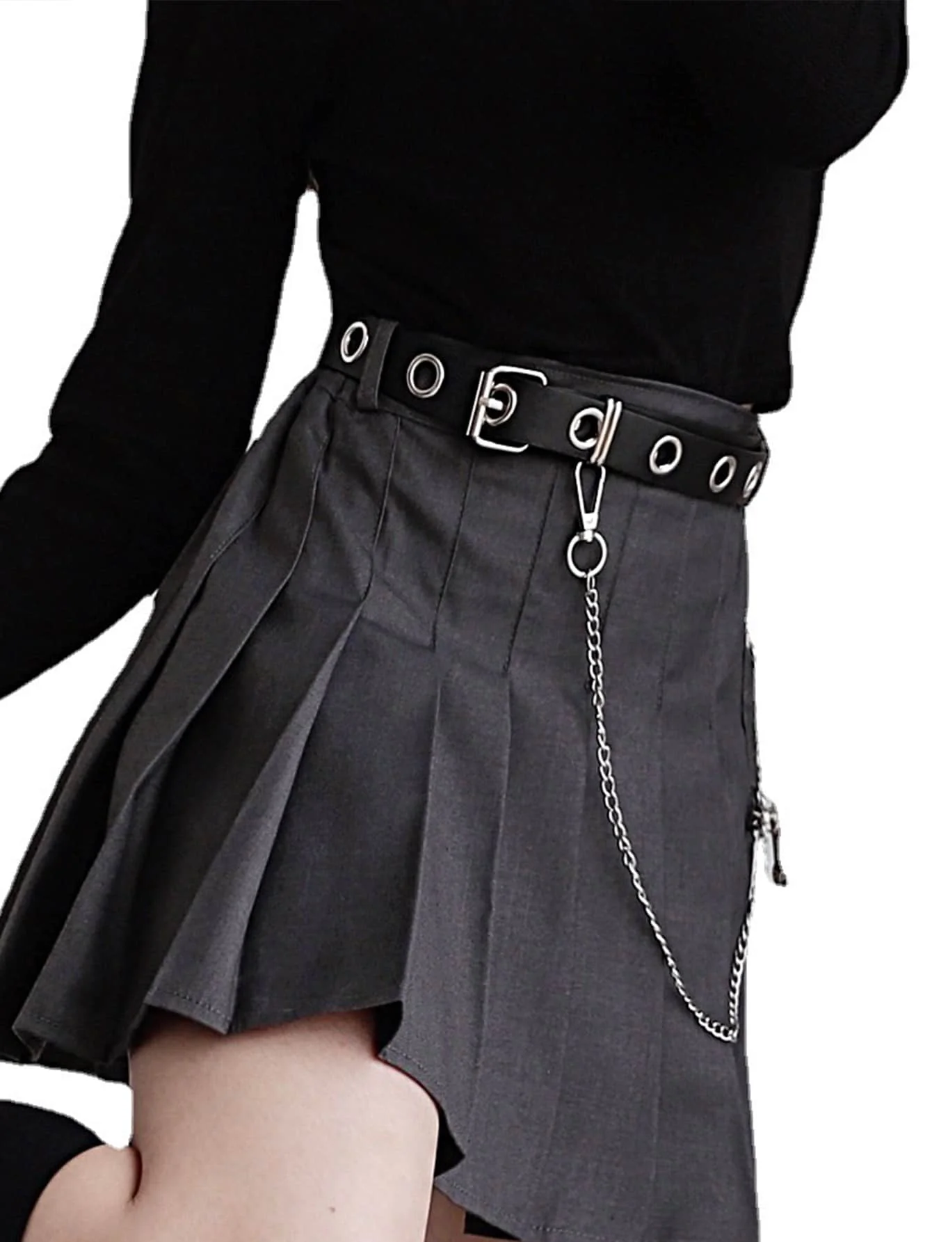 1 girls round buckle chain belt