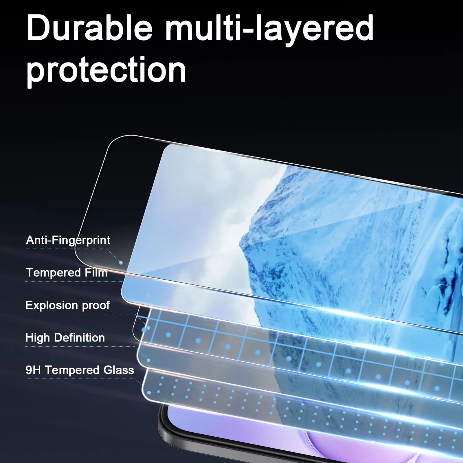 HONOR Smart Screen Protector Tempered Glass - Crystal HD, 9H Anti-Scratch, Case-Friendly Design