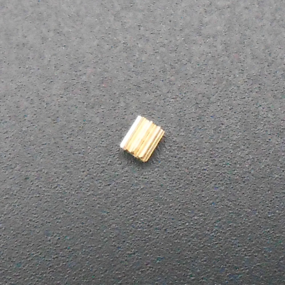 New DIY 0.2M 9T 9T0.78A Small Brass Gear Spur Spindle Pinion 0.2 Modulus Bore Hole Aperture 0.78MM 9 Teeth OD 2.2MM L H 2.5MM