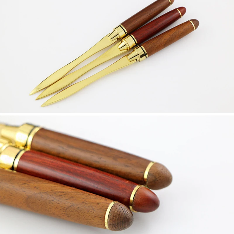 Rose Metal Retro Utility Knife Paper Cutter Letter Envelope Opener Express Box Knife Luxury Office Tool