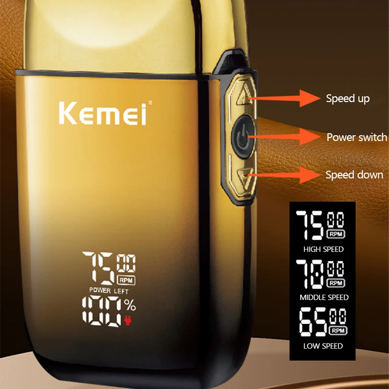 Kemei TX10 Electric Shaver Hair Rechargeable Beard Foil Razor For Men Bald Head Shaving for Men Machine BEST SELLERS