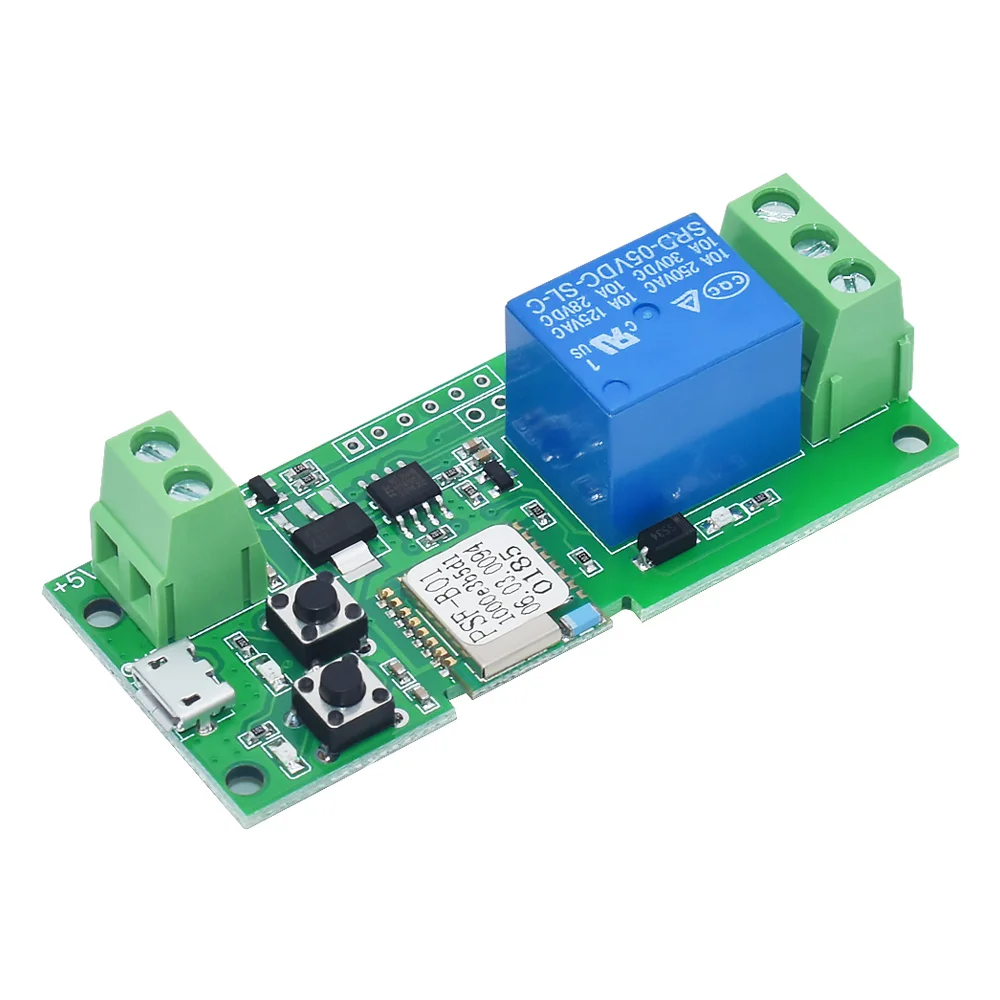 Modulo Relè Smart Switch Wireless Dc 5V Wifi Per Smart Home Per Apple Per Android App Control Self-Lock Top