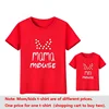 Korean Mama Mouse And Mini Mouse Daughter Kids Tops Baby Outfits Cartoon Mom and Me T-shirt Family Look Matching Outfits 5