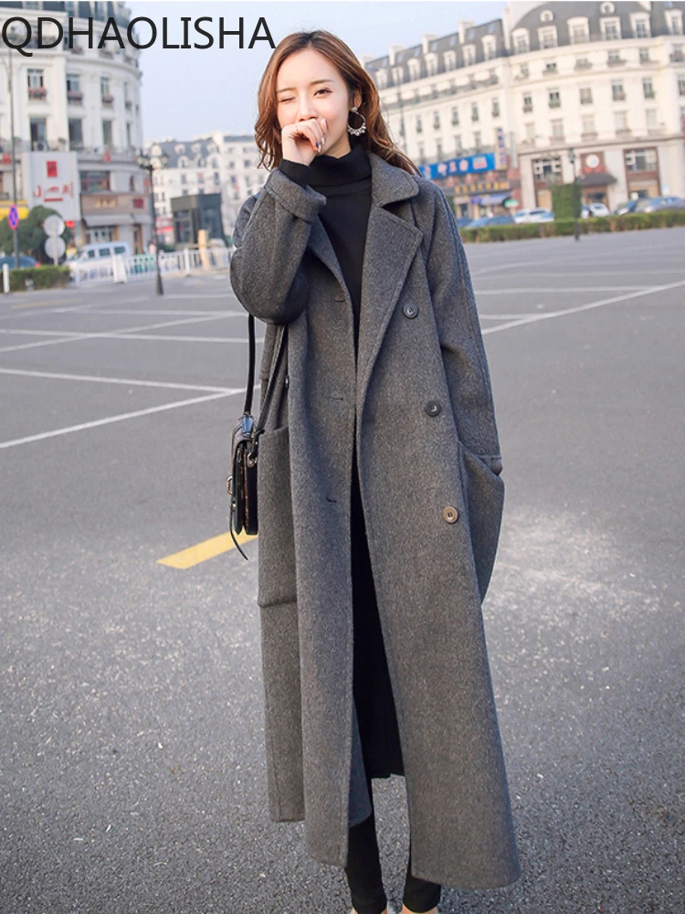 

Women's Coat Long 2023 Autumn New in Winter Woman Clothing Trend Loose Elegant Commuting Thick Warm Trench Streetwear Fashion