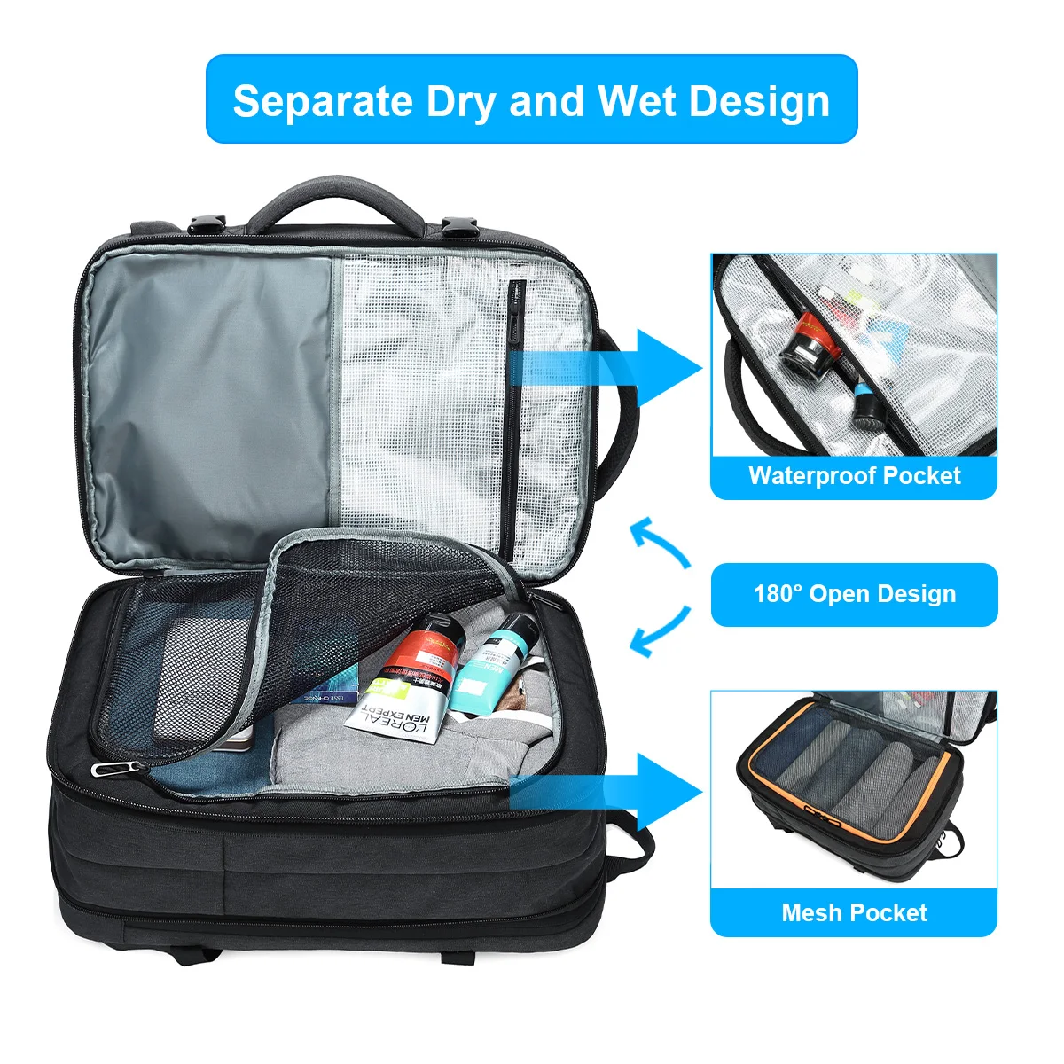 Travel Backpack Men Business Aesthetic Backpack School Expandable USB Bag Large Capacity 17.3 Laptop Waterproof Fashion Backpack