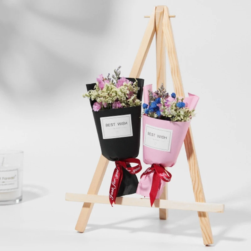 10Pcs A-frame Artist Easels Set Mini Desk Easels Wooden Display Stand Adjustable D5QC