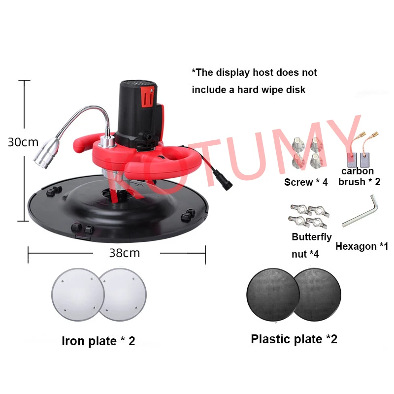 Wall Grinding Machine 220V Electric Troweling and Polishing Machine with LED Cement Mortar Ground Grinding Machine Wall Rubbing
