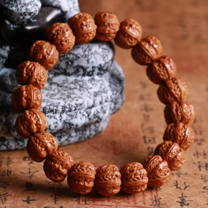 Nature Vajra Bodhi Rudraksha Bracciali Per Uomo Meditazione Mala Bead Bracciali Per Donna Gioielli Preghiera Braccialetto Buddismo Tibetano