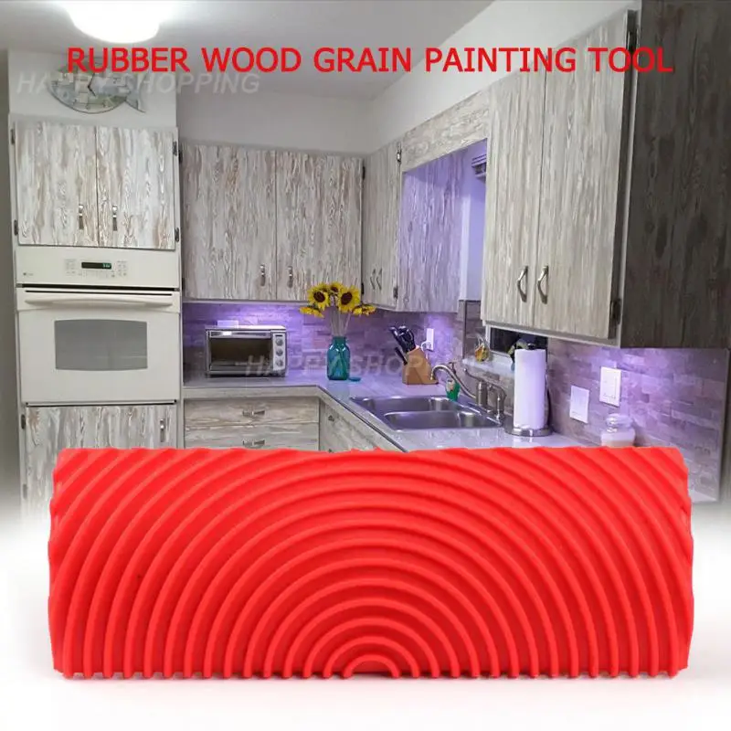 

Wood Graining Painting Wood Grain Tool Household Art Paint Pattern Rubber Graining Painting Tool For Wall Decoration
