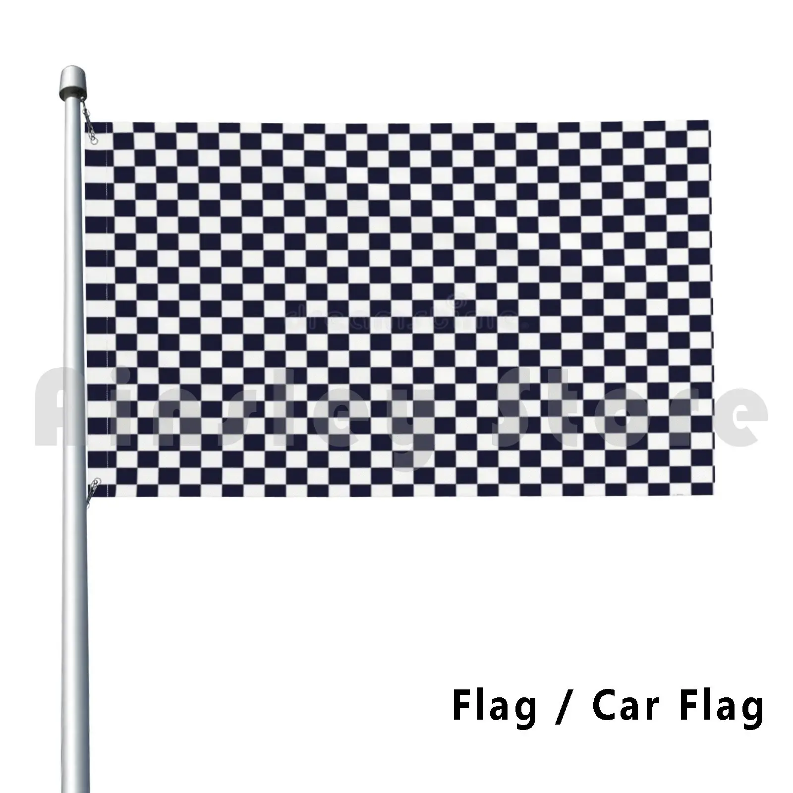 B & W Squares Flag Car Flag Funny Square Bob Cartoon Sponge Squidward Yellow Funny White Fun New