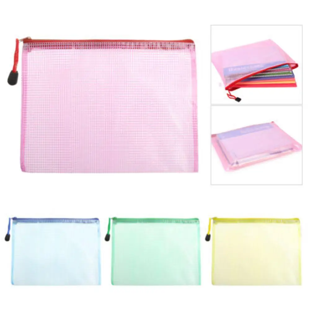 

Document Bag A4 Zipper File Pocket Storage Waterproof Case File Bag Document Holder Bags Paper Storage Office School Supplies