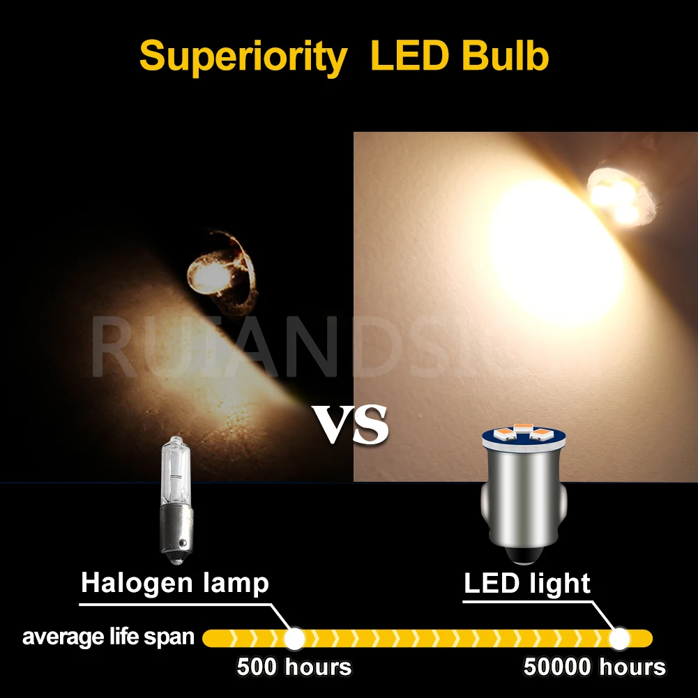 10X ڵ LED     BA7S LLB281 GLB281 3 SMD 12V   , ڵ Ÿϸ 0.48W 7 