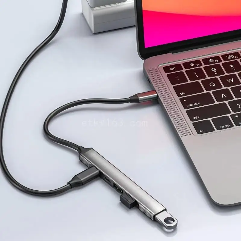 PD 60W 충전 기능이 있는 5 in 1 Type C 허브, 노트북용 USB2.0 USB3.0 USB C 10Gbps 2개