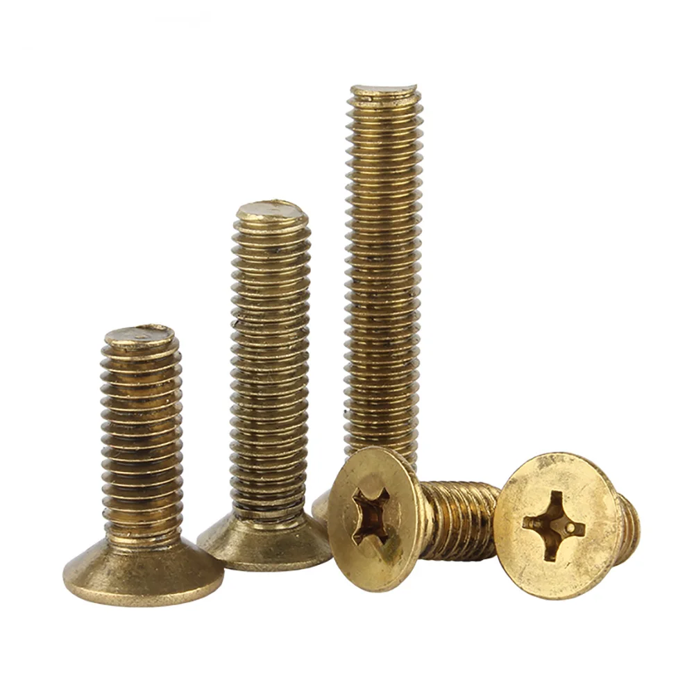Brass Flat Countersunk Head Phillips Screw M2 M2.5 M3 M4 M5 M6 M8 Flat