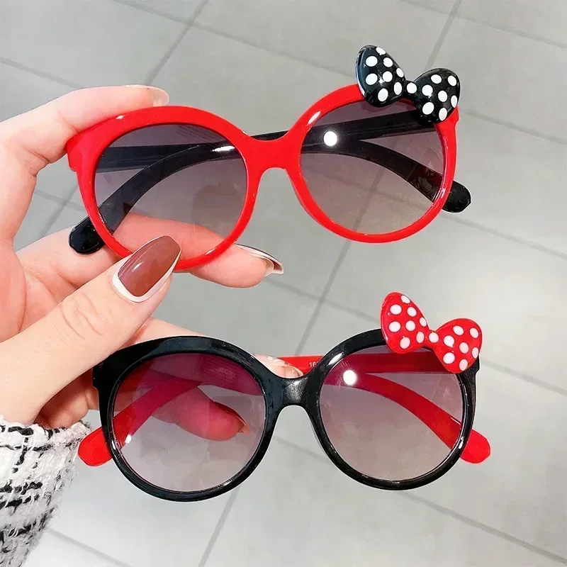 New Kids Sunglasses Girls Boys Shiny Bowknot Sun Glasses Lovely Cat Children Eyewear Fashion Gradient Eyeglasses UV400