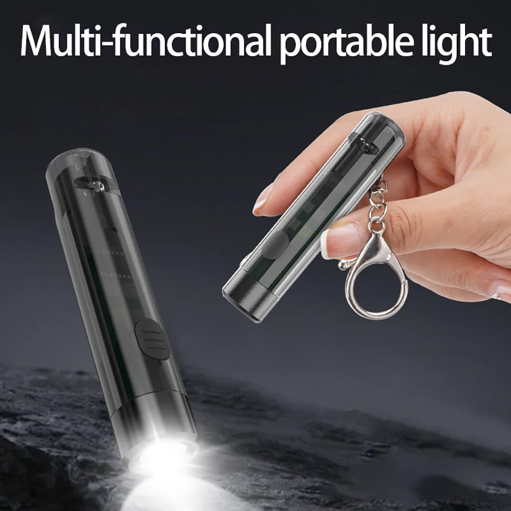 

Rechargeable Keychain Flashlight Waterproof Small Pocket Flashlight With 650 Lumen 7 Modes LED Flashlight for Camping Emergency