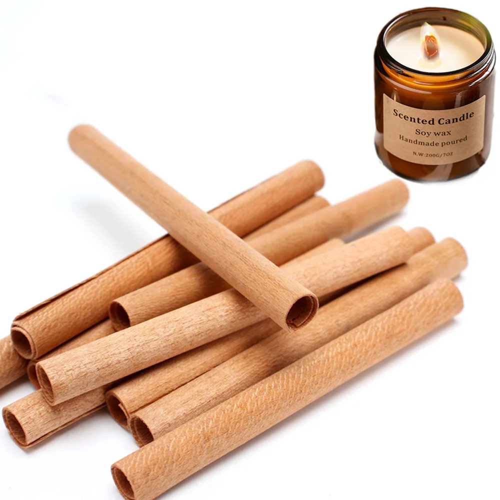 5pcs 50-95mm Cylindrical Wooden Candle Wicks Set Wood Candle Cores Base DIY Making Craft Soy Parffin Wax Wick candle wicks candle wick