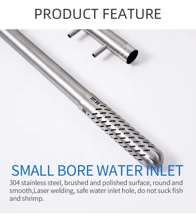 Week Aqua Fish Tank 304 Stainless Steel Filter Tube With Surface Skimmer For Inflow And Outflow Of Lily Tubes Aquarium