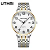 UTHAI Elderly Watches Waterproof Big Number Big Dial Light luxury Gold Steel Couple Watch Men Fashion Quartz Wristwatches Clock 6