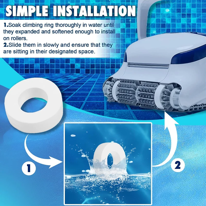 El anillo de escalada de repuesto para (compatible con) Maytronics Dolphin 6101611-R4, se adapta a M200/M400/M500, Nautilus/CC Plus y DX3/DX4/DX6 y más. Hecho de material de calidad, garantizado para