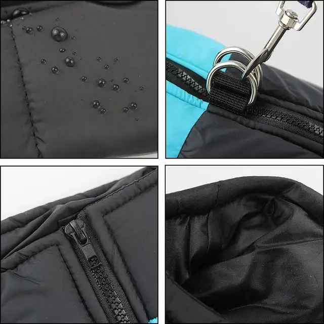 Pet Dog Jacket Warm Winter Clothes For Small Large Dogs Labrador Coat Windproof Waterproof Puppy Costume Vest With D-ring Pug 4