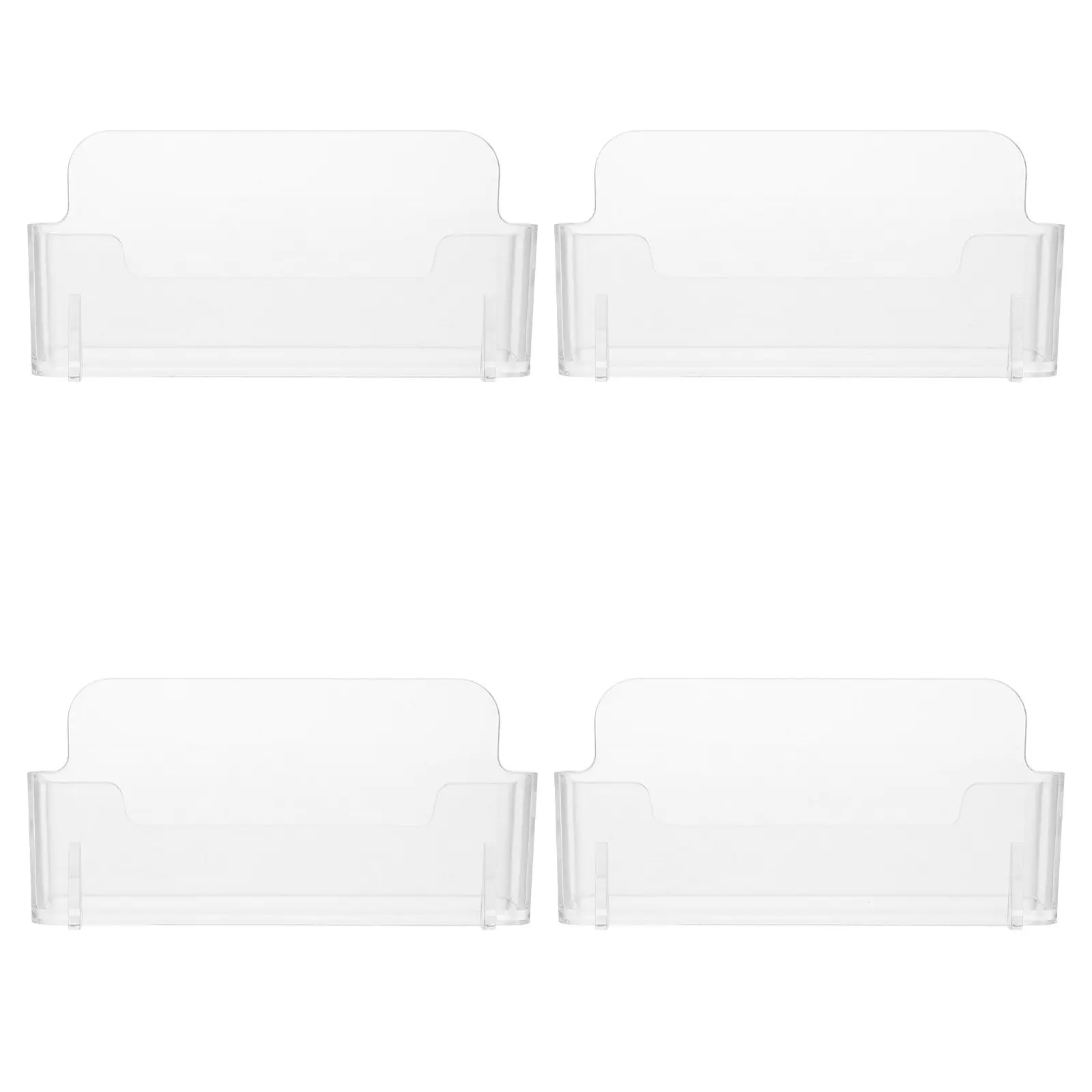4Pcs 높은 선명도 아크릴 카드 홀더 명함 디스플레이 지지대 넓은 용도 데스크탑 카드 정리함