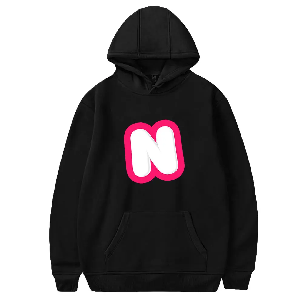 

Nought Merch N Logo Printed Hoodie Unisex Long Sleeve Women Men Hooded Sweatshirt 2022 Youthful Youtuber Fashion Clothes