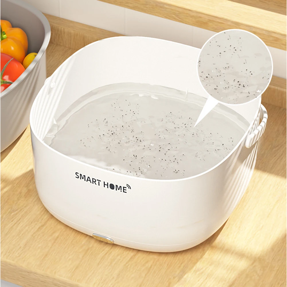 Description Picture 6 of itemUltrasonic Fruit and Vegetable Washing Machine with Handle Fruit Cleaner Device Vegetables Cleaning Basket Kitchen Gadgets